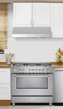 Verona low-profile 26-inch range hood - lifestyle image